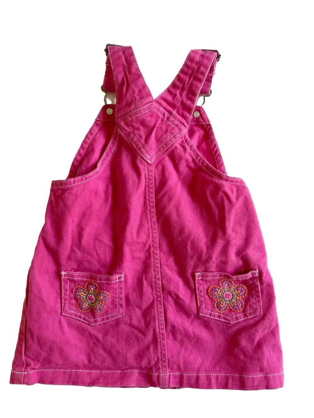 Carter's Vestbak Overall Jumper Dress Size 24 M Deep Pink